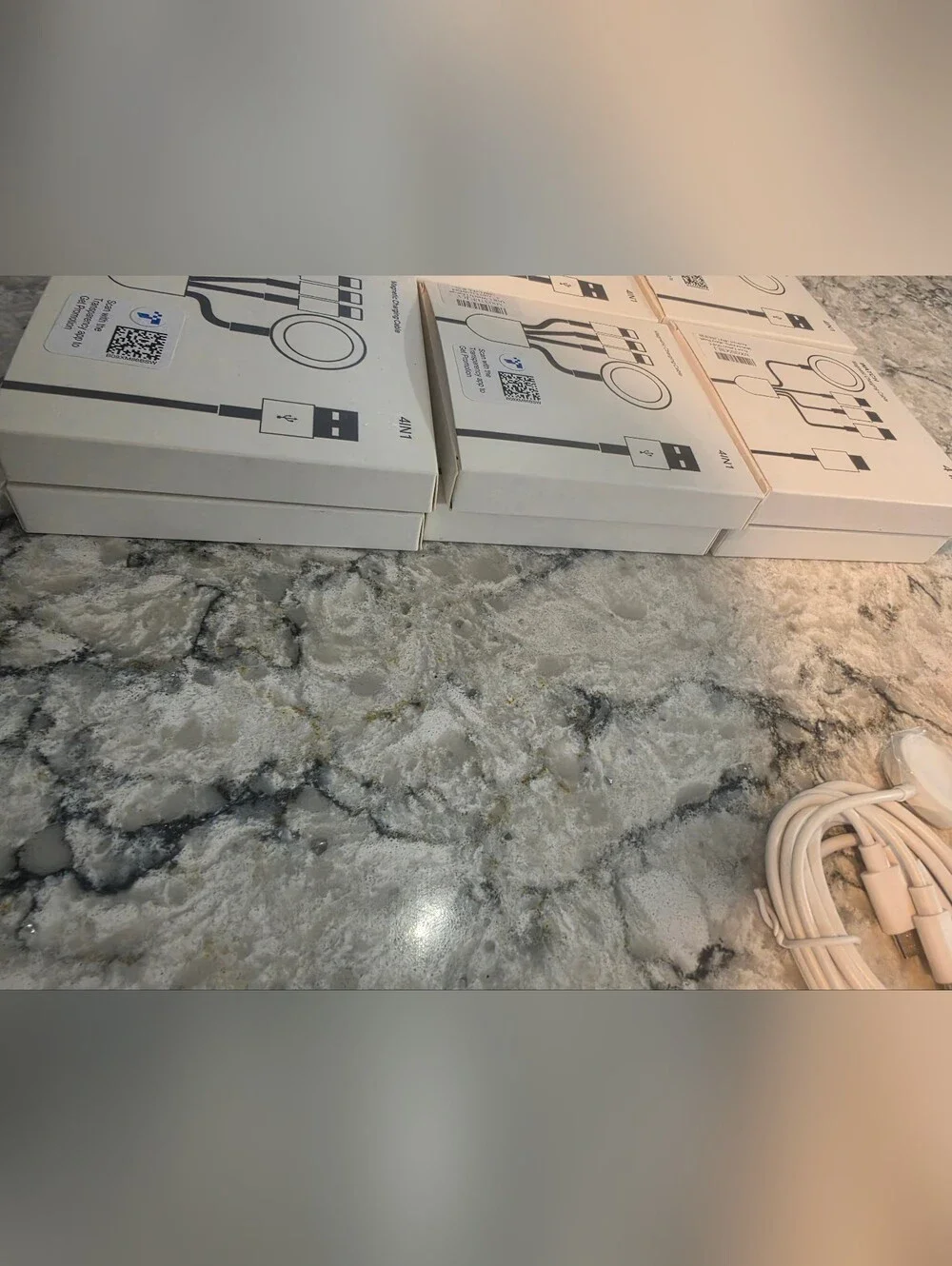 12 Bundle: 4-in-1 Magnetic Charging Cable - White